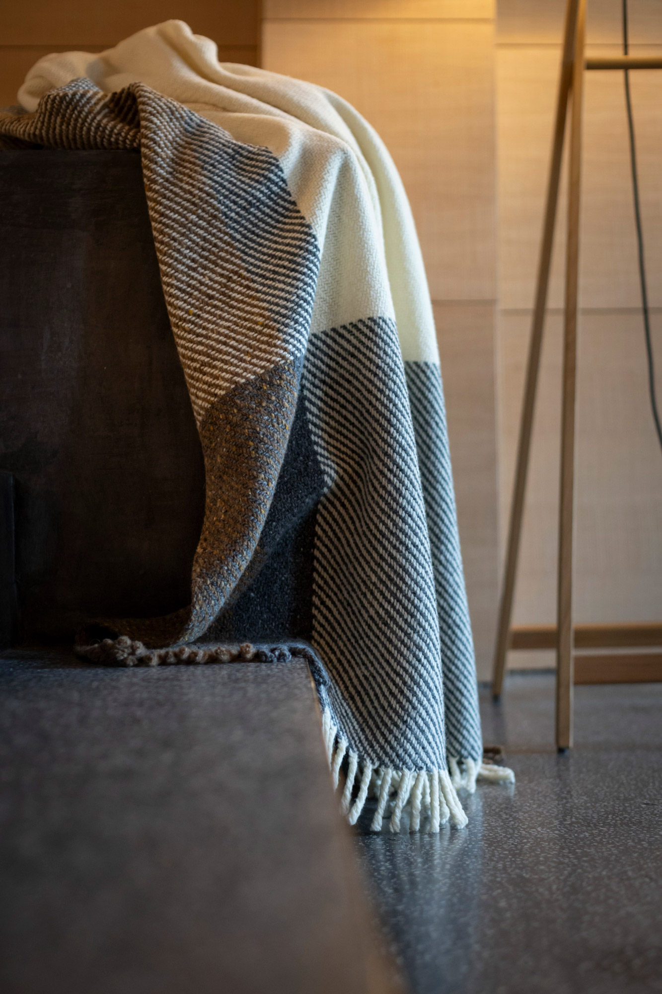 Throw Collection Alpine design Belluno Treviso and Padua in local merino wool