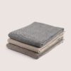 Serena local merino wool throws in blue and grey colours | Plaid Serena diseño artesanal lana